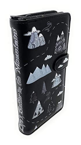 Shag Wear Life's Better in the Mountains Large Wallet for Women Black