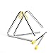 Foraineam 2 Pack 5 Inch Hand Percussion Instrument Triangles with Striker Musical Steel Triangle Music Percussion Triangle Instrument