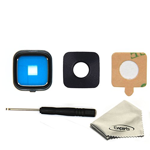 Ewparts 5 in 1 Replacement Part for Samsung Galaxy Note 4 N910 N910a N910t Camera Lens Repair Replacement Part with Screw Driver Color Black