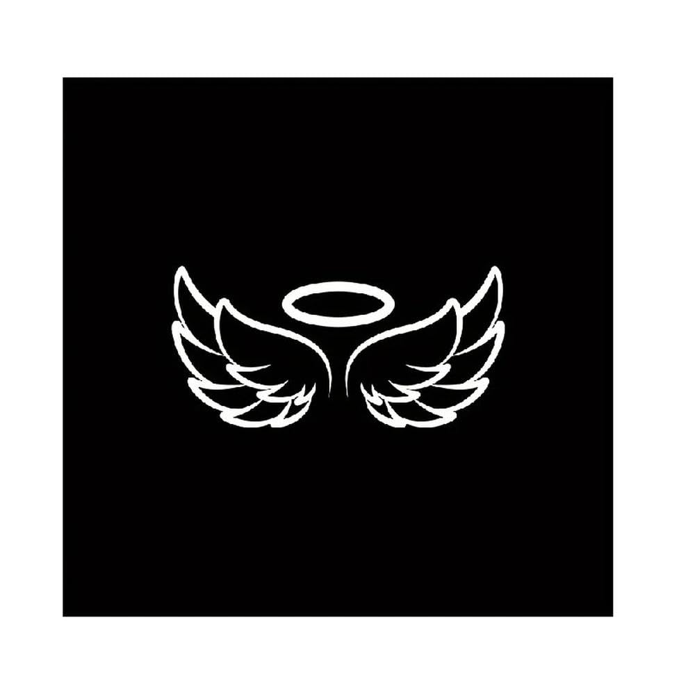 Guardian Angel Wings Vinyl Stickers Car Truck Van Window Wall Cup Laptop Decal Car Decal(White)