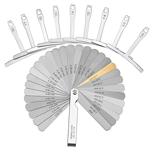 JEWEDECO ステンレススチール製 ギター隙間ゲージ と 弦下半径定規 ギター測定ツール 精密目盛り 耐久性のある