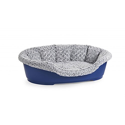 Fourrure rose noire Sharples 80 cm : panier gris doux et confortable