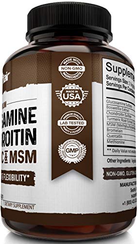 NutriFlair Glucosamine Chondroitin Turmeric MSM Boswellia - Joint Pain Relief Supplement - Natural & Non-GMO - Anti-Inflammatory & Antioxidant Pills - Supports Back, Knees, Hands, Joints, Cartilage - Thumbnail 7
