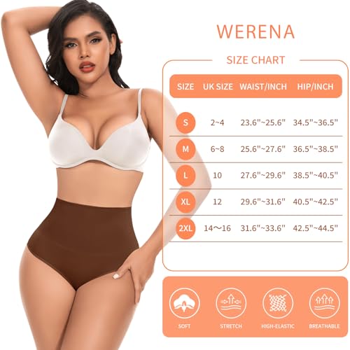 Image of Werena Tummy Control Shapewear for Women High Waisted Body Shaper Panties Slimming Girdle Shaping Briefs