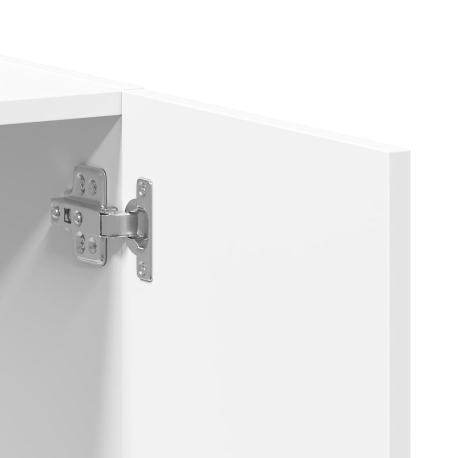 Aktenschrank 60x32x77,5 cm Weiß aus Holzwerkstoff mit praktischem Doppeltür-Design für Büroorganisation