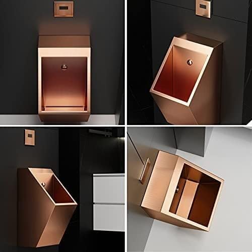 Bathroom Toilet Urinal for Male Sanitary Ware, Universal Washout Urinal Wall Mounted Stainless Steel Urinal Funnel, Touchless Washout Urinal Deepen The Bottom (Size : B) ()