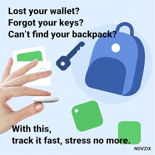 Image of Android Compatible Air Tracker Tag - Tracker Tags for Android Phones, Supports Google Find My Device, 2025 New Model (Black)