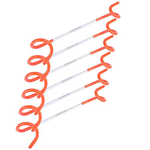 winkong ランタンフック ランタンハンガー ポール用 6本セット(オレンジ) 鉄メッキ とプラスチックホルスター キャンプ アウトドア スポーツ 登山 BBQ 便利グッズ S型フック 洋服掛け タオル掛け