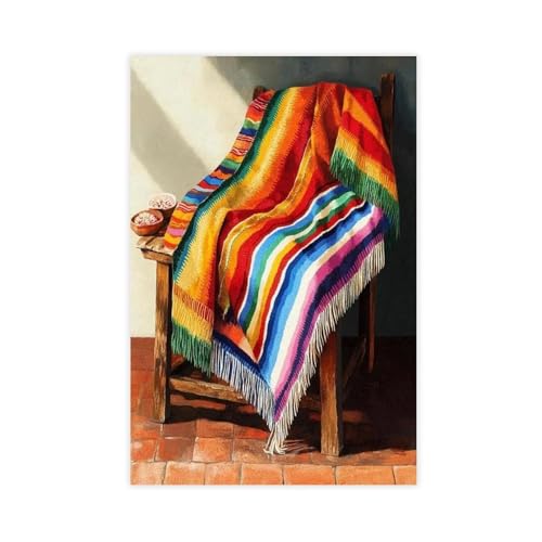 Poster mexicain en toile de 50x75 cm pour créer une ambiance chaleureuse en chambre