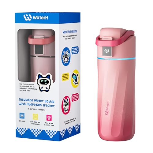 BOOST Smart Water Bottle with Reminder & Tracker, 16oz Kids Water Bottle for School, DIY...