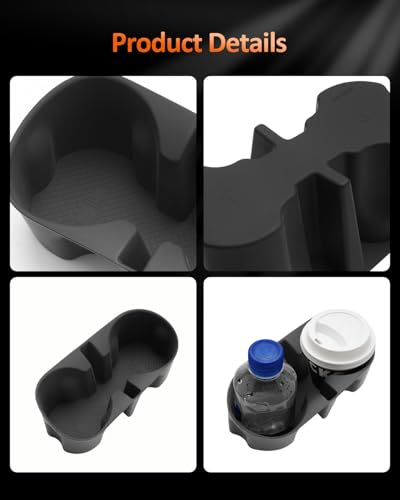 Image of CDEFG for 2023-2025 2026 GMC Canyon / 2023-2026 Chevy Colorado Center Console Cup Holder Organizer Insert TPE Accessories- Fits Canyon /Colorado