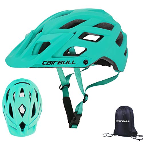 Cairbull Aerodinámica Casco de Bicicletta, Unisex Adulto, Ajustable 55-61 cm con Visera (Mint Green, Adultos(55-61cm))