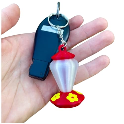 Hummingbird Feeder Keychain, Hummingbird Keychain For Women, Hummingbird Gifts For