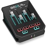 TC Helicon GoXLR MINI USB Audio Interface & Broadcast Mixer, 4-Channel Faders, MIDAS Mic Preamp, XLR/3.5 mm Mic Inputs, Optical In, 24-bit/48 kHz, PC Compatible