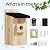 Bird House with Camera Solar Powered,Wood Bird House for Outdoors, 5MP HD Full Color Night Vision Bird Watching Camera For Birdhouse, Wi-Fi Nesting Box For Birds,App Controlled,Automatic Notification