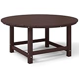 Costaelm Patio Conversation Table, Tatio Accent HDPE Outdoor Weather Resistant,...
