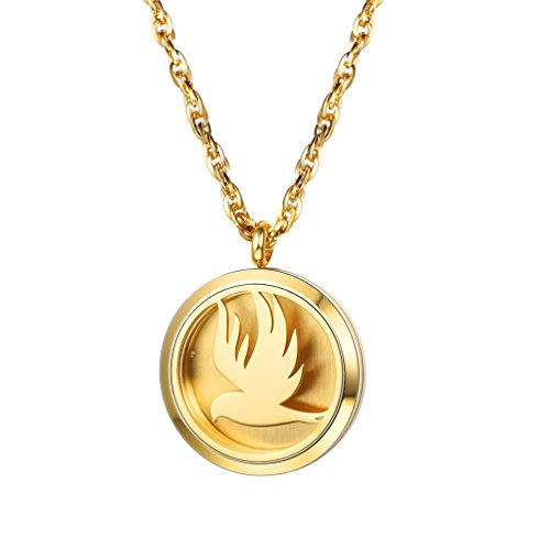 Personalized Customize Essential Oil Diffuser Locket Aromatherapy Diffuser Pendant 18K Real Gold Plated 30mm Round Aromatherapy Womens Jewelry 04 Gold
