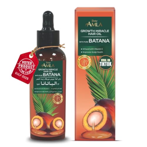 Dabur Amla Pure Batana Growth Miracle Hair Oil 95ml | With 100% Raw Batana & Vitamin E | Promotes Hair Growth Prevents Hair Loss & Thinning | Improves Softness and Enhances Shine