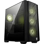 MAG FORGE 330R AIRFLOW - Mid Tower PC Case - High Airflow, ATX Capacity, 360 mm Radiator support, Four Pre-installed ARGB Fans, Tempered Glass Side Panel - Black