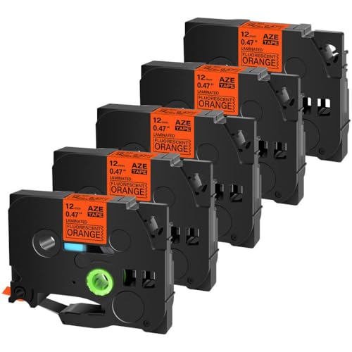 5 10 �p�b�N�u�����~�l�[�g���x���e�[�v 6 24 �~�����[�g�� TZE B31 C31 D31 PT D600 400AD 450 P900W ���x���v�����^�[�ƌ݊�������(5PK Fluo orange)