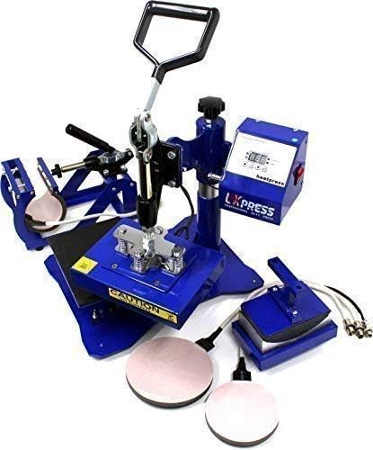 UKPress Blue Wave 15x20cm 5-in-1 Combo Swing Heat Press HP5IN1-3