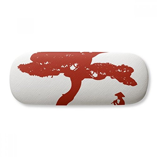 Caixa de óculos com contorno da cultura de árvore de vaca chinesa, estojo rígido de armazenamento