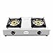 Butterfly Smart 2 Burner Stainless Steel Gas Stove | Manual Ignition | Brass Burners | Skid-proof Legs | 1 Year Manufacturer's Warranty | Grey