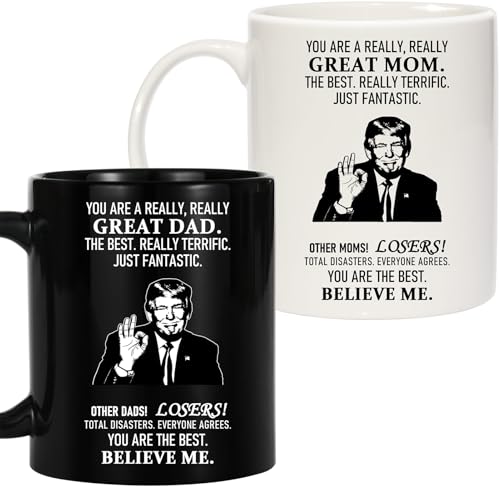 Breezy Valley Parents Coffee Mugs, Mom and Dad Valentines Gifts from Kids - Mugs for Mom...