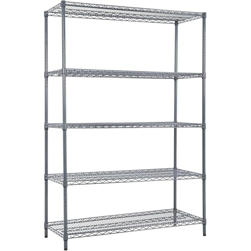 Land Guard 5 Tier Storage Racks and Shelving – 48″ L x 20″ W x 72″ H Heavy Steel Material Pantry Shelves – Each Unit Loads 350 Pounds Wire Shelf, Suitable for Warehouses, Closets, Kitchens…