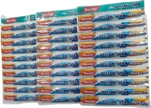 Jottek Gel Pen Refills Blue Ink, Jumbo Size, Smooth Writing, 30 Pieces Waterprof Ink Gel Writings.