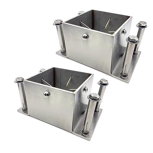 Soportes de base para postes de cerca de madera, base de buzón fija y placa para plataforma