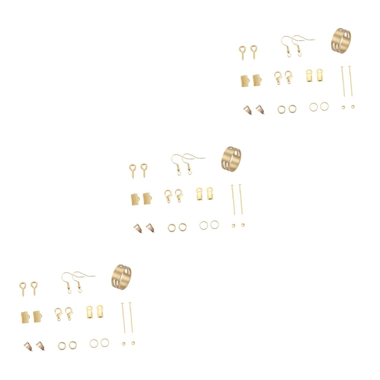 NUOBESTY 3pièces Kit De Fabrication De Boucles Oreilles Doré Accessoires Pour Bijoux Parfait Pour Et Personnels