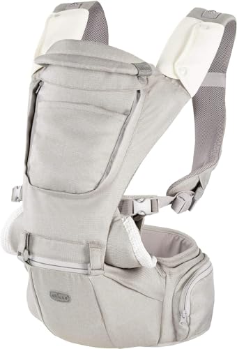 Chicco Hip Seat Mochila Portabebé de 0 Meses a 15 kg, Mochila Porteo Bebé Multifunción 3 en 1 con Base Rígida Extraíble, Hombreras Acolchadas, Capucha Protectora, Marsupio bebé, 8 Posiciones, Beige