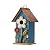 glitzhome GH90097 Distressed Decorative Solid Wood Birdhouse, 10.25 Inch Tall, Blue