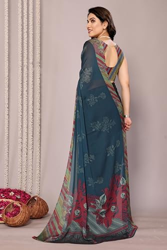 Image of MIRCHI FASHION Saree for Woman Chiffon Tie Dye Printed | Lightweight Daily Wear Women's Sari with Unstitched Blouse Piece (Available in 10 Colors)