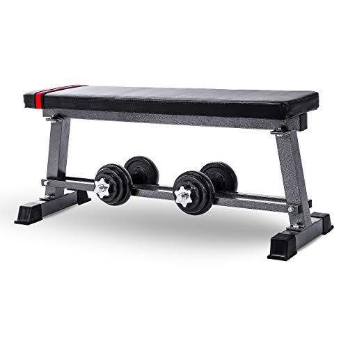 Lions Weights Bench with Dumbbell Rack, Weight Training Bodybuilding Chest Exercise Bicep Press up Abs Sit up Full Body Workout Fitness Flat Bench - Image 4
