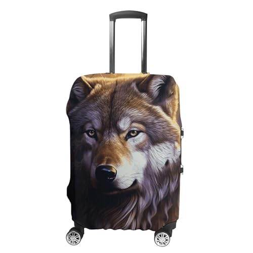 Wolves And Dream Catchers Printed Luggage Cover Protector, Fits 18-32 Inch Luggage