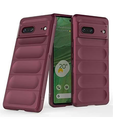 Image of Amazon Brand - Solimo Mobile Cover for Google Pixel 7 5G (Silicone Plum)