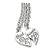 Produktbild Charles William Damen Halskette mit Anhänger Best Friends 2 Hälften Love Heart BFF Close Friends Geschenk