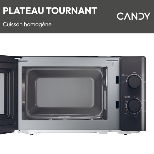 Candy Idea CMW20SMB Four Micro-ondes 700 W 20L, Fonction Décongélation, Plateau Tournant, Noir – Image 6
