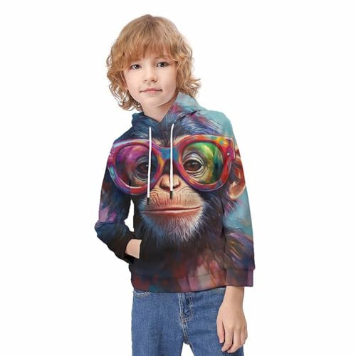 Sweat-shirt 3D épais et chaud pour enfants de 10 à 12 ans