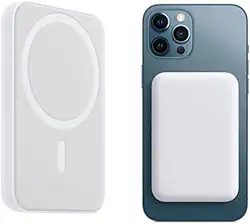 Power Bank Indução 5000mAh – Carregador Portátil Magnético Compatível Mag Qi Sem fio para Iphone