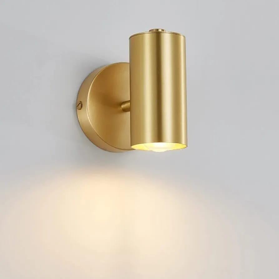 Image of Glowave 10W Modern LED Wall /Ceiling Spot Light with Adjustable Head - Warm White (Antique Brass Gold)