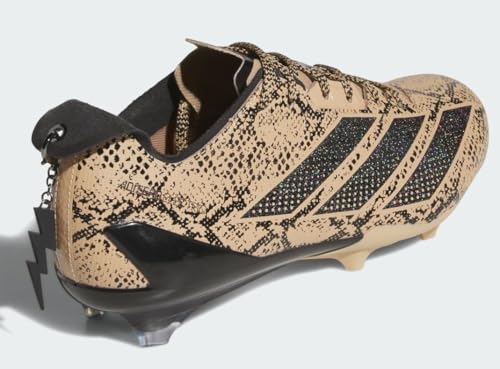 Image of Adidas Men's Adizero Electric Football Cleats, Warm Sandstone /Black /Preloved Bronze, 6.5 Medium