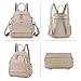 Angel Kiss Small Backpack Purse for Women,Soft Vegan Leather Roomy Backpacks,Designer Ladies Shoulder Backpack Fashion Handbag with Removable Strap,Apricot