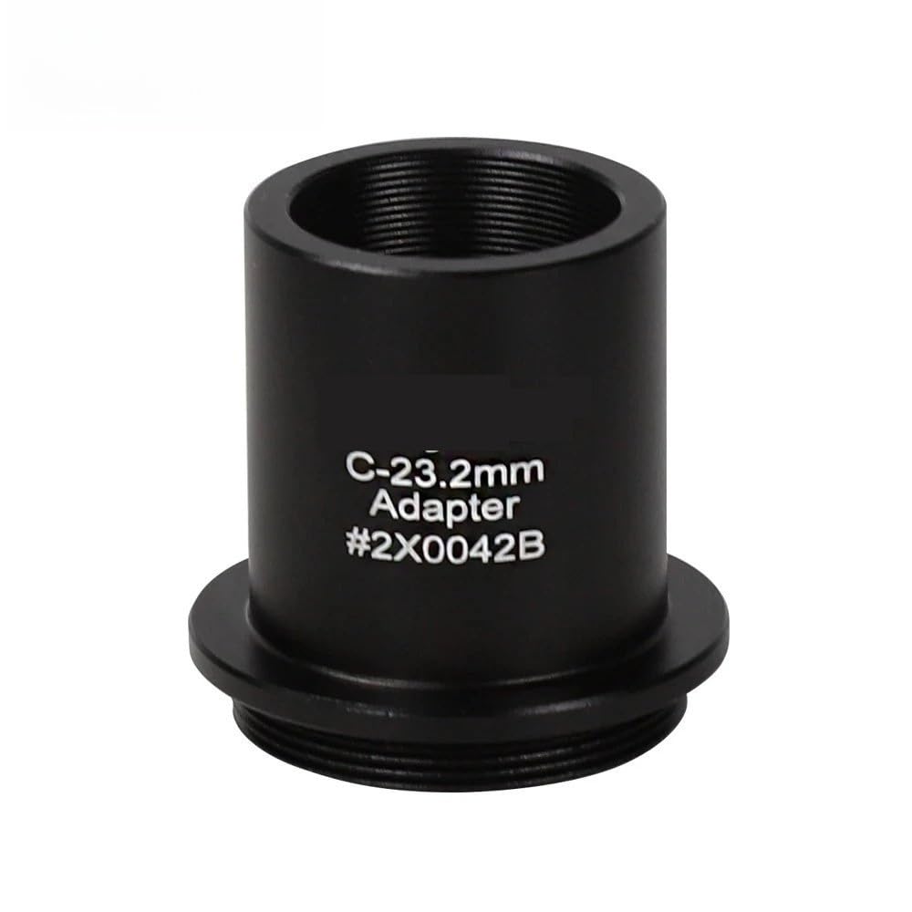 Adaptador convertidor de microscopio de montaje en C, interfaz C/CS for cámara CCD, videocámara, microfotografía CCTV, 23,2mm