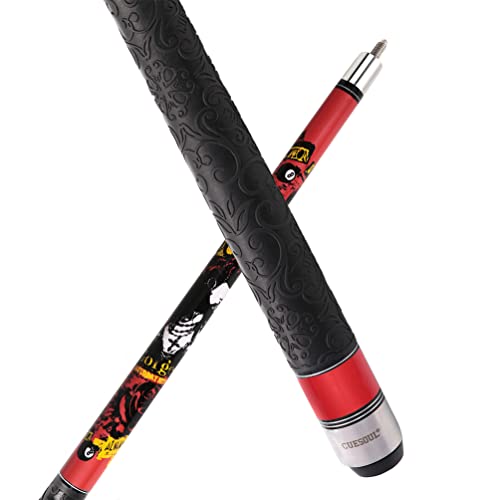 Cuesoul Gorgeous Rubber Grip Wrap Pool Cue Stick-Red #TOP3