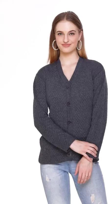 hifzaa Womens Woollen Cardigan Sweater for Women Winter wear Pure Wool-picture-47