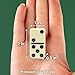 Double Six Professional Dominoes - White with Black Dots, Case Color May Very