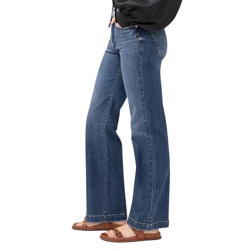 Silver Jeans Co. Women's Avery High Rise Curvy Fit Trouser Leg Jeans2